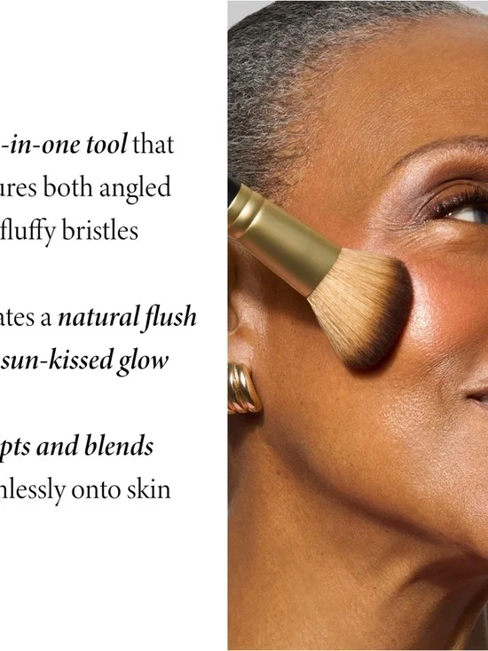 Laura Geller Dual-Ended BLUSH + BRONZER Brush New Sealed - Picture 6 of 6